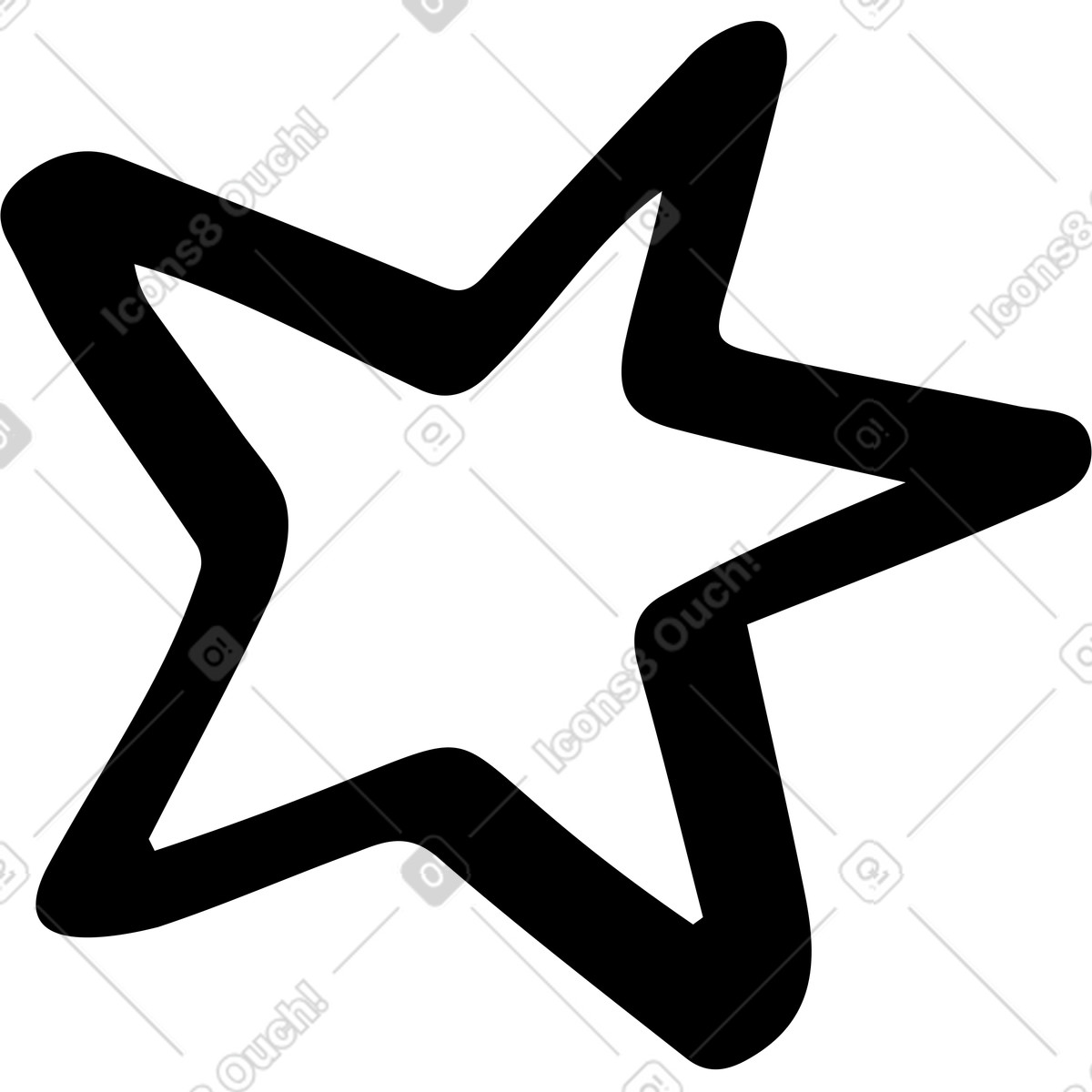 Stern-Illustration im Journal-Stil als Download in PNG, SVG