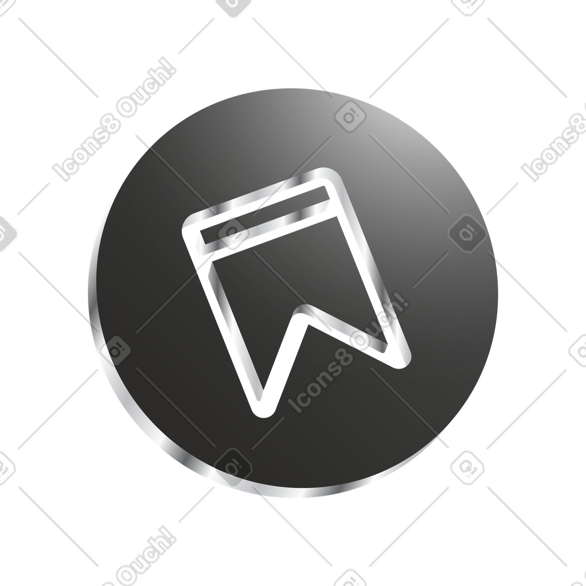Token スタイルの Bookmark icon for saving favorites in browser or app のイラストをPNG、SVG形式でダウンロード