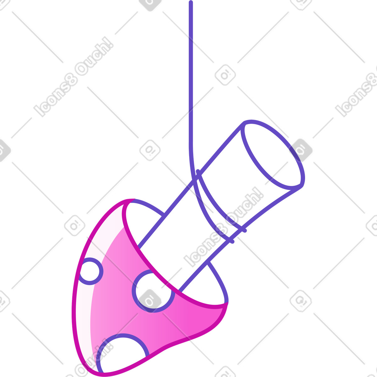 Illustration Champignon dans le style Rainbow à télécharger aux formats PNG, SVG