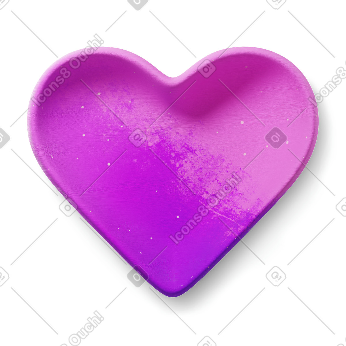 Purple Heart illustration in 3D Microsoft Fluent style download in PNG, SVG