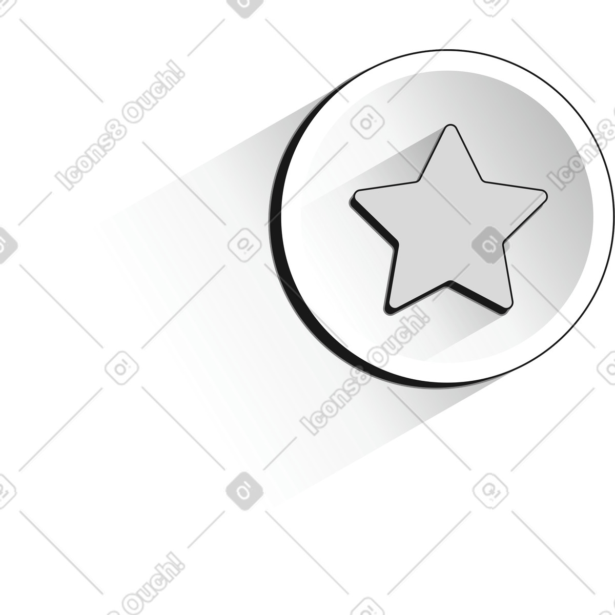 Ilustración Star favorite icon for bookmarking content and saving en estilo Futuristic a descargar en PNG y SVG