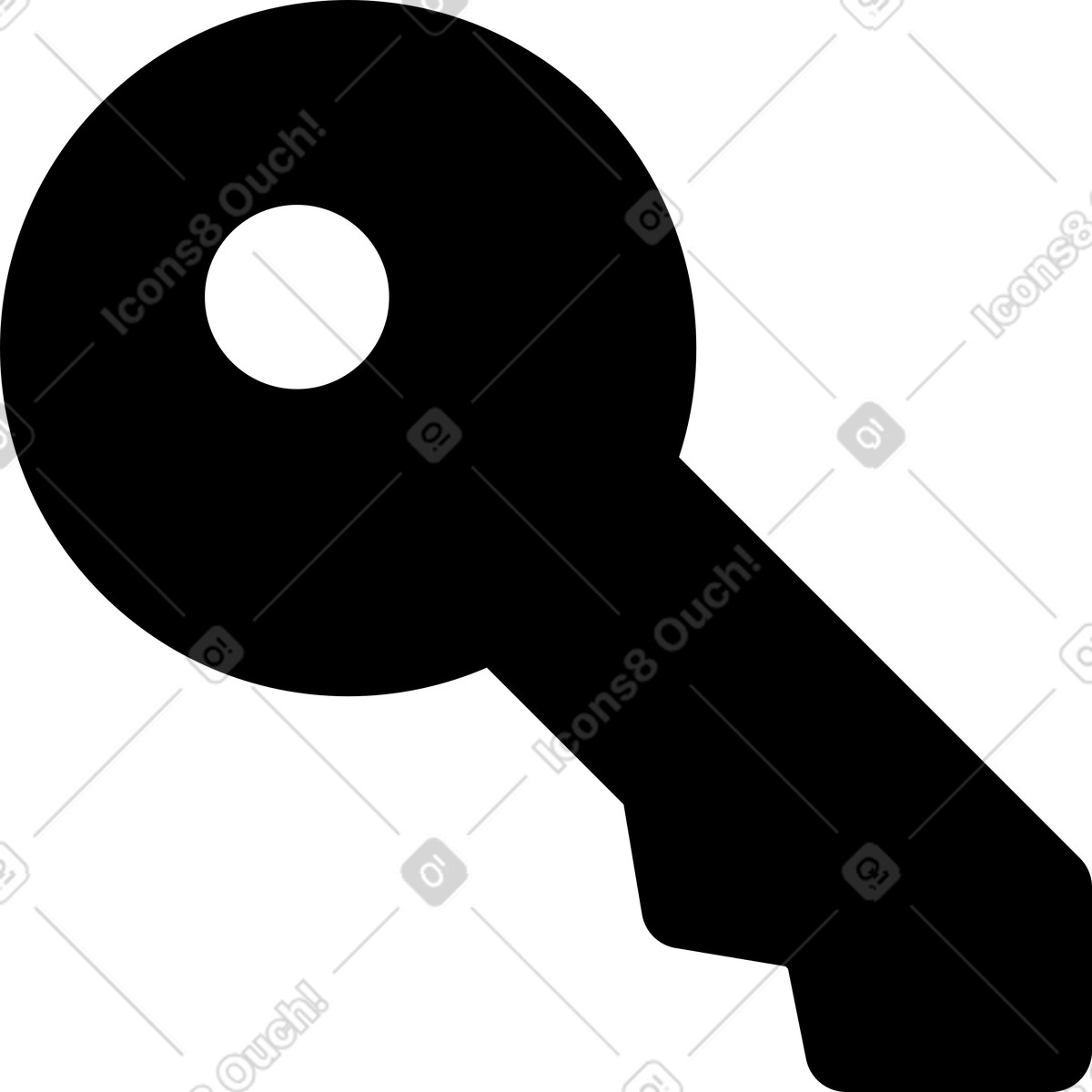 Illustration Icône clé dans le style Memphis à télécharger aux formats PNG, SVG