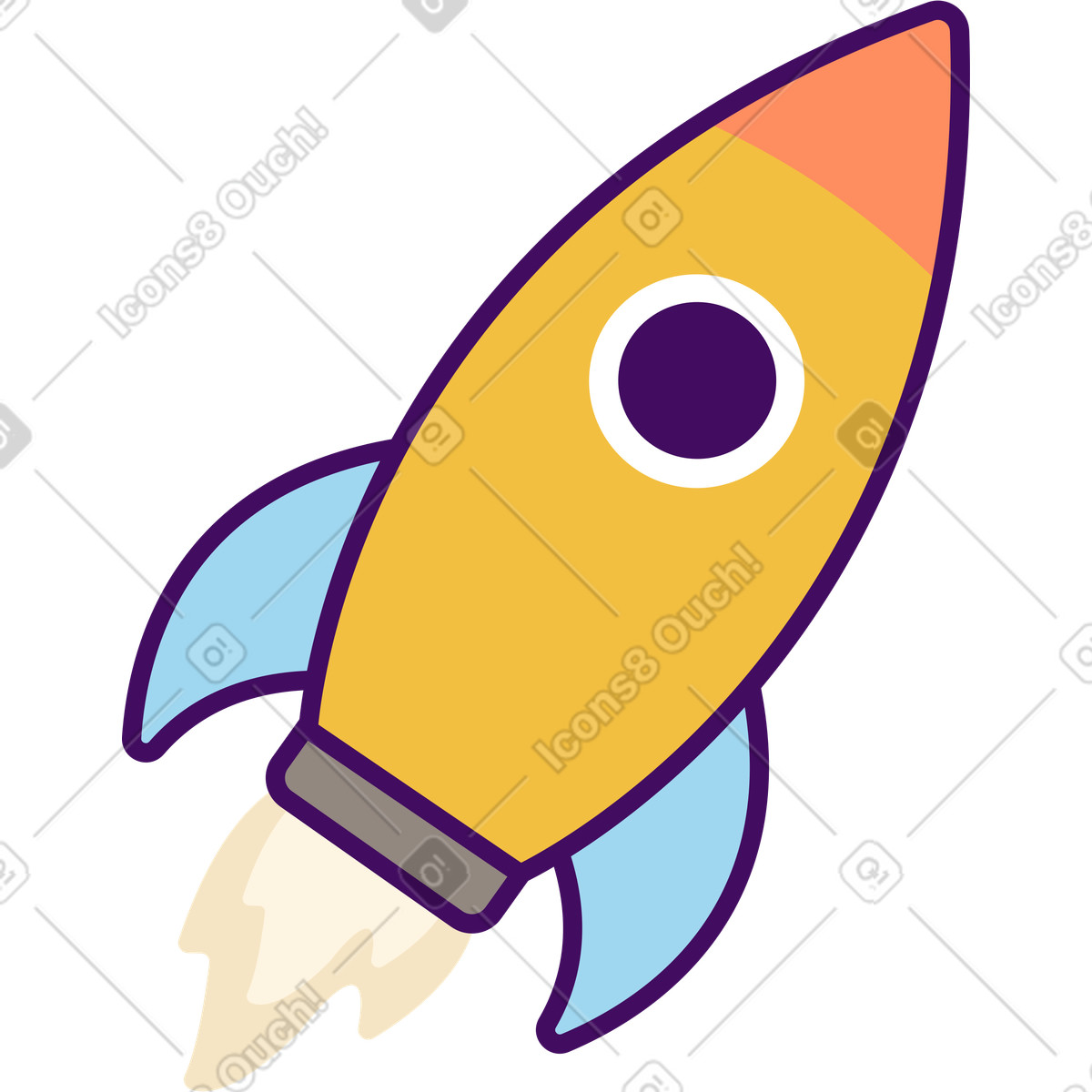 Razzo illustrazione in stile Simplistic scarica in PNG, SVG