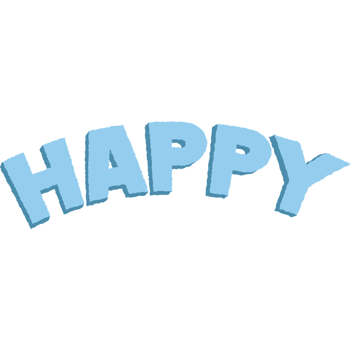 Easter happy word illustration in Cherry style download in PNG, SVG