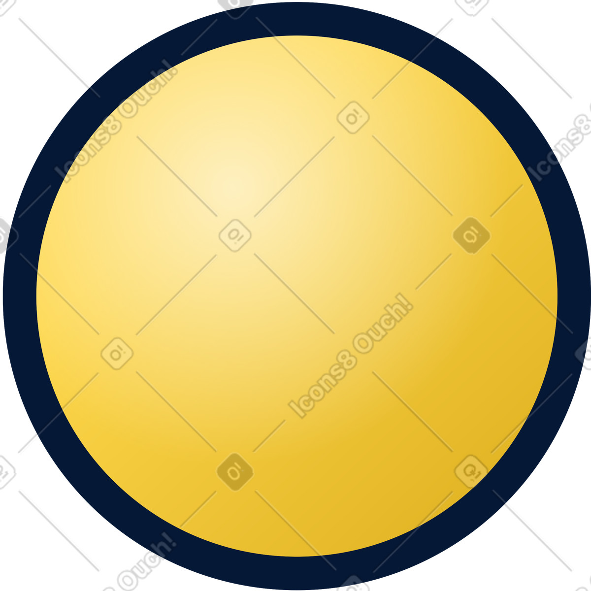 Yellow ball illustration in Neat style download in PNG, SVG