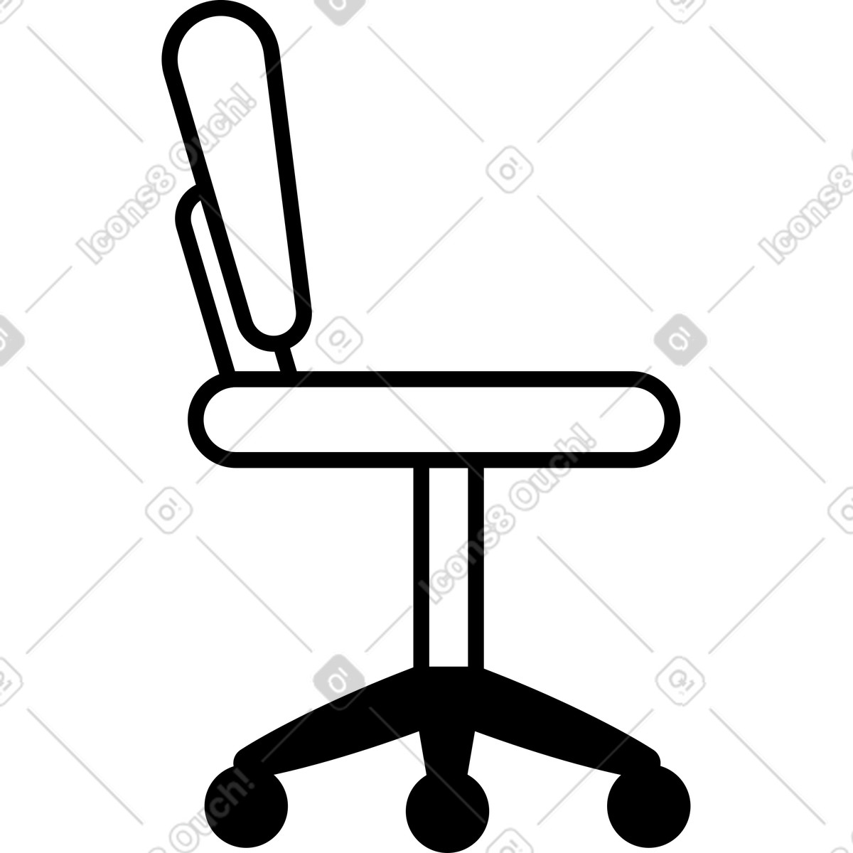 Computerstuhl-Illustration im Transistor-Stil als Download in PNG, SVG