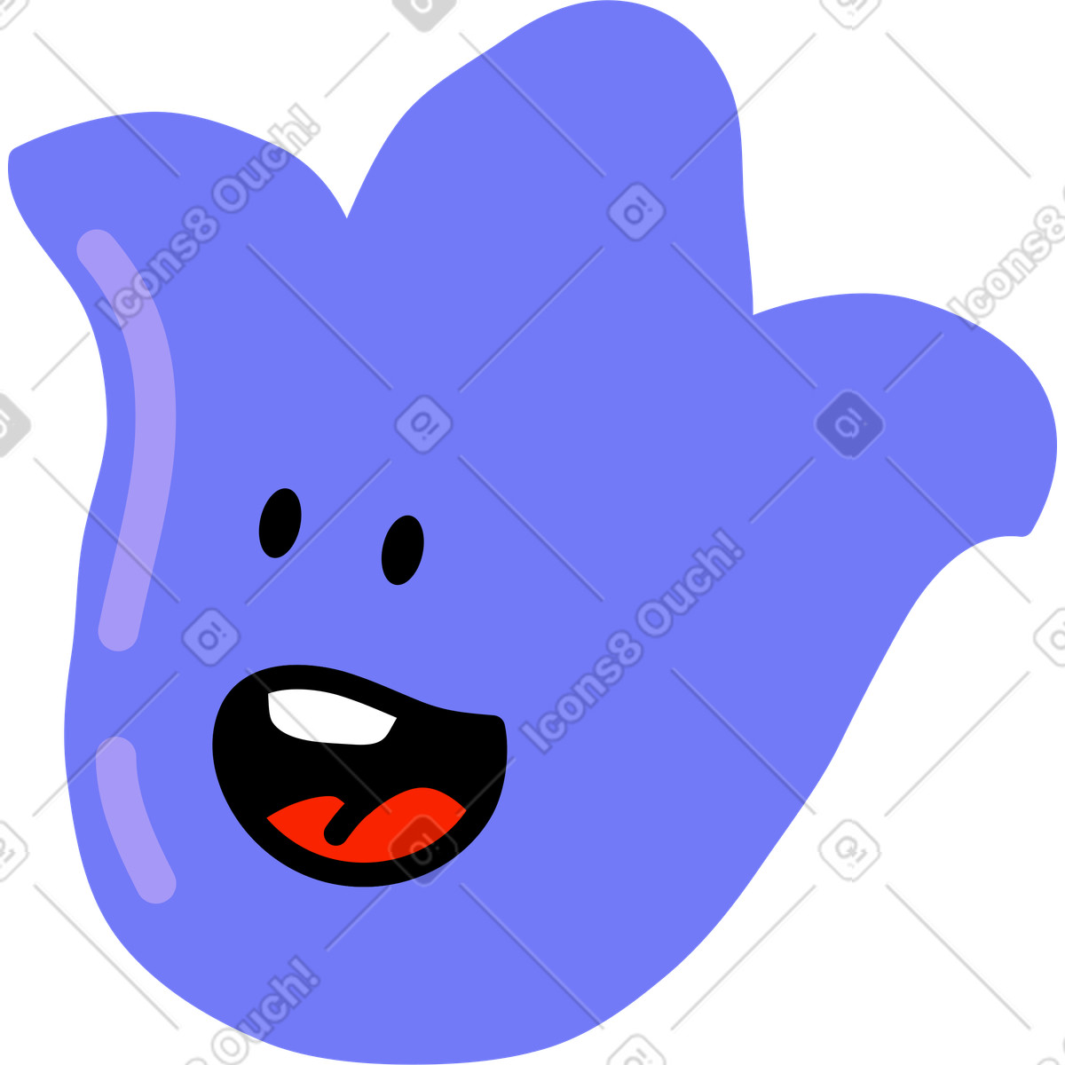 Ilustración Cabeza de campanilla en estilo Giggle a descargar en PNG y SVG