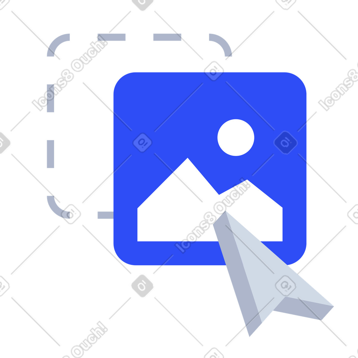 Drag and drop, UI interaction for file upload, Image thumbnail illustration in System style download in PNG, SVG