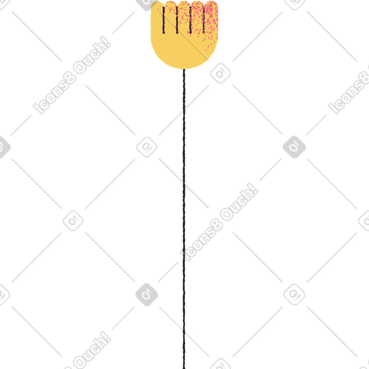 Illustration Fleur dans le style Pablo à télécharger aux formats PNG, SVG
