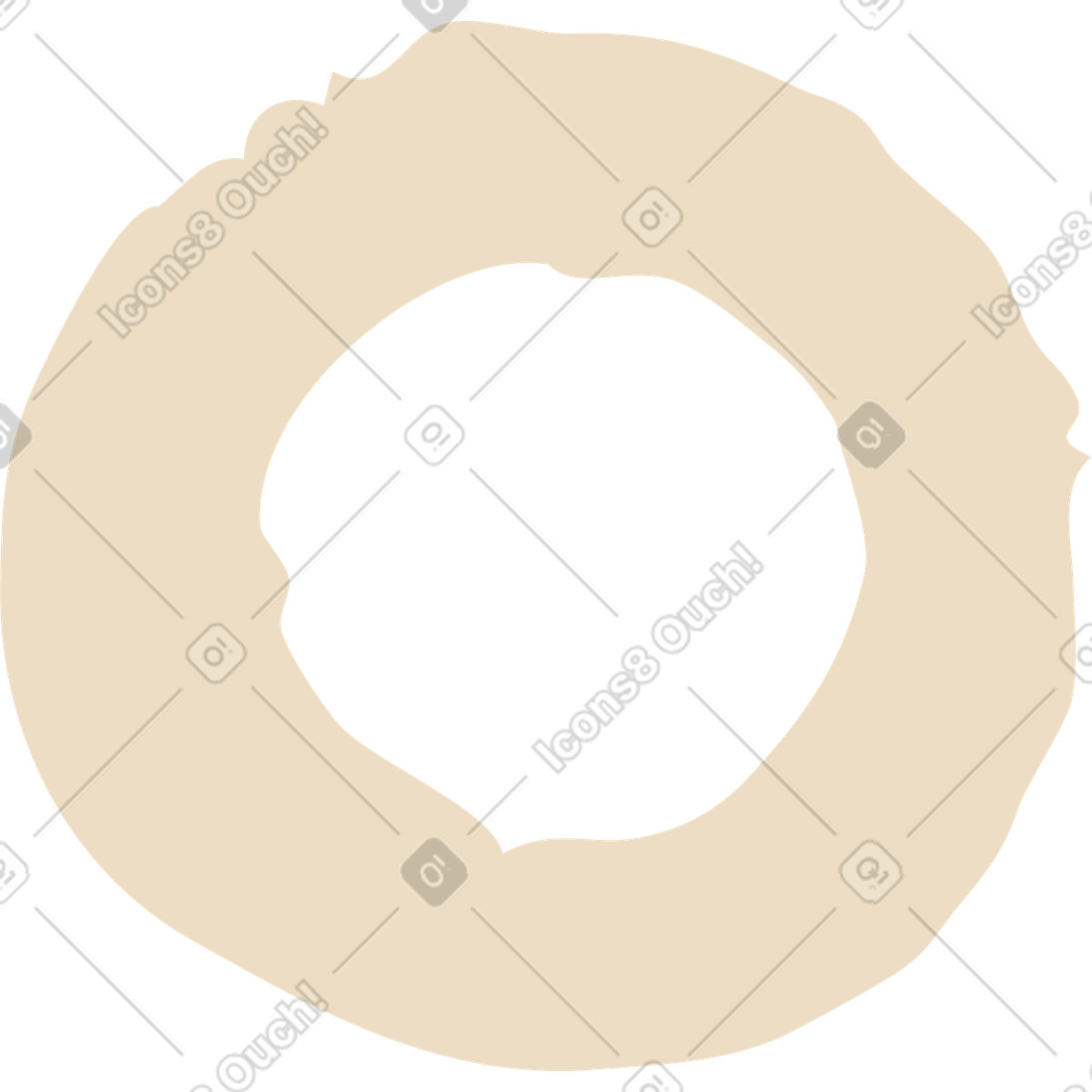Ilustração de Beige ring shape em no estilo Flamenco para baixar em PNG, SVG