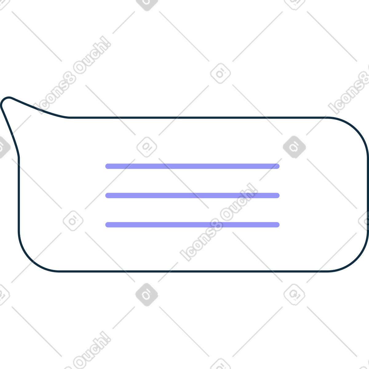 Bubble gum スタイルの テキスト付き吹き出し のイラストをPNG、SVG形式でダウンロード