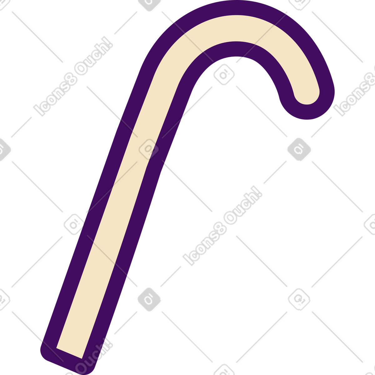 下载 Simplistic 风格的 棒棒糖手杖 插画，支持 PNG、SVG 格式