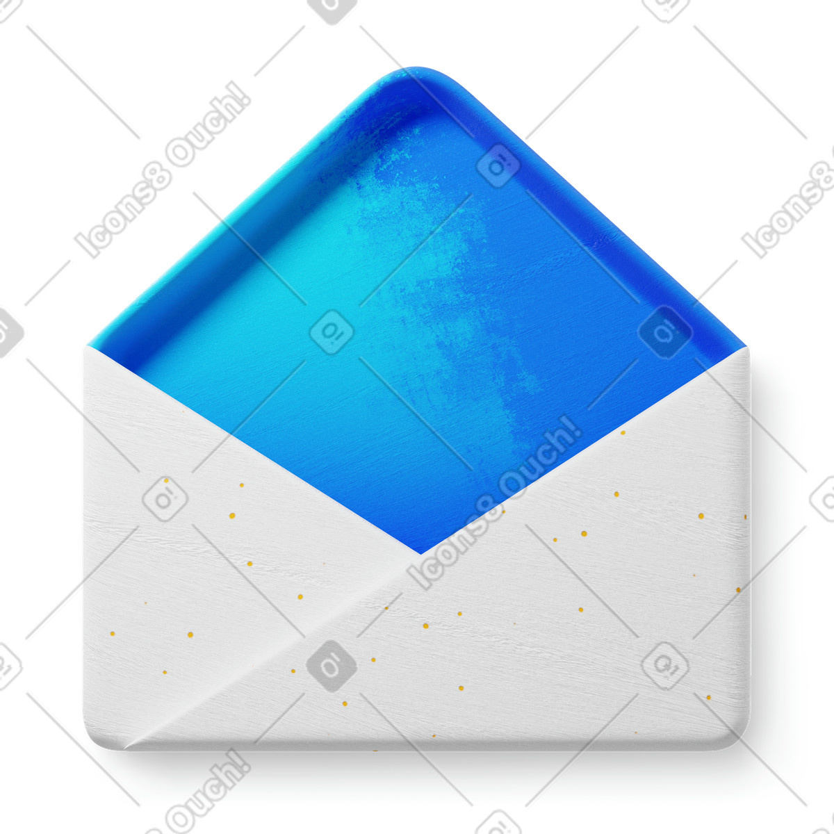 Ilustração de Envelope aberto em no estilo 3D Microsoft Fluent illustration para baixar em PNG, SVG