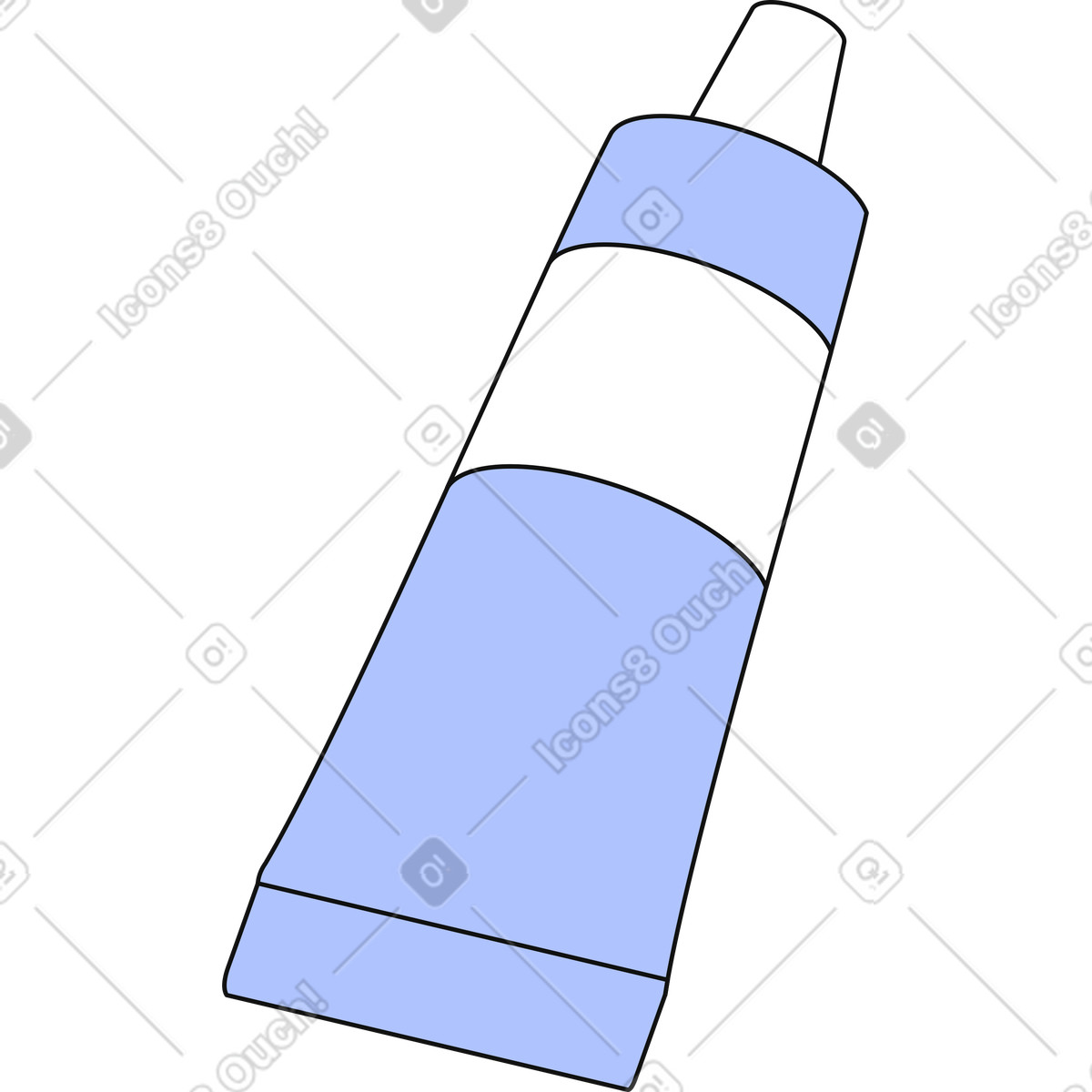 Farbtube-Illustration im Techny-Stil als Download in PNG, SVG