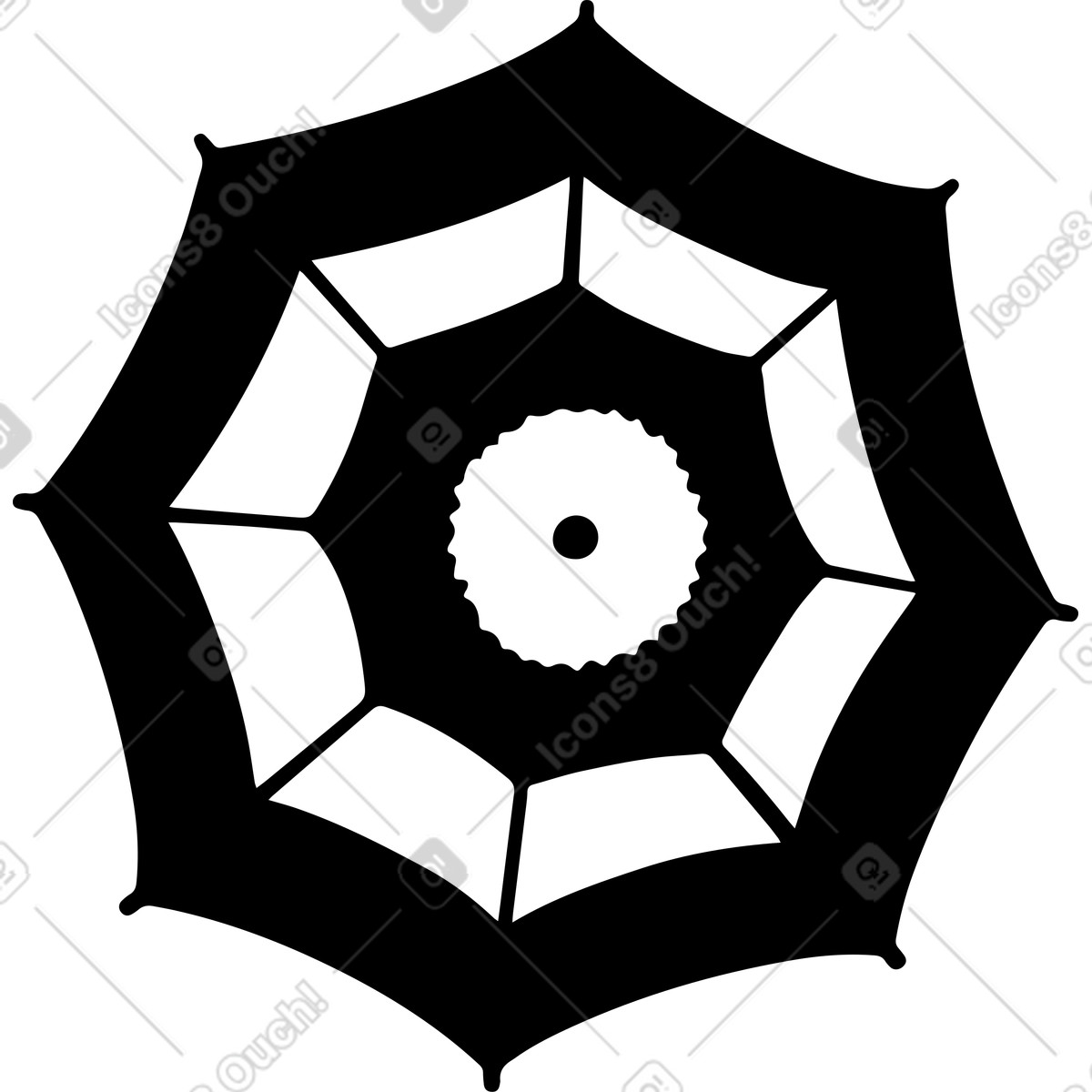 Sonnenschirm-Illustration im Journal-Stil als Download in PNG, SVG