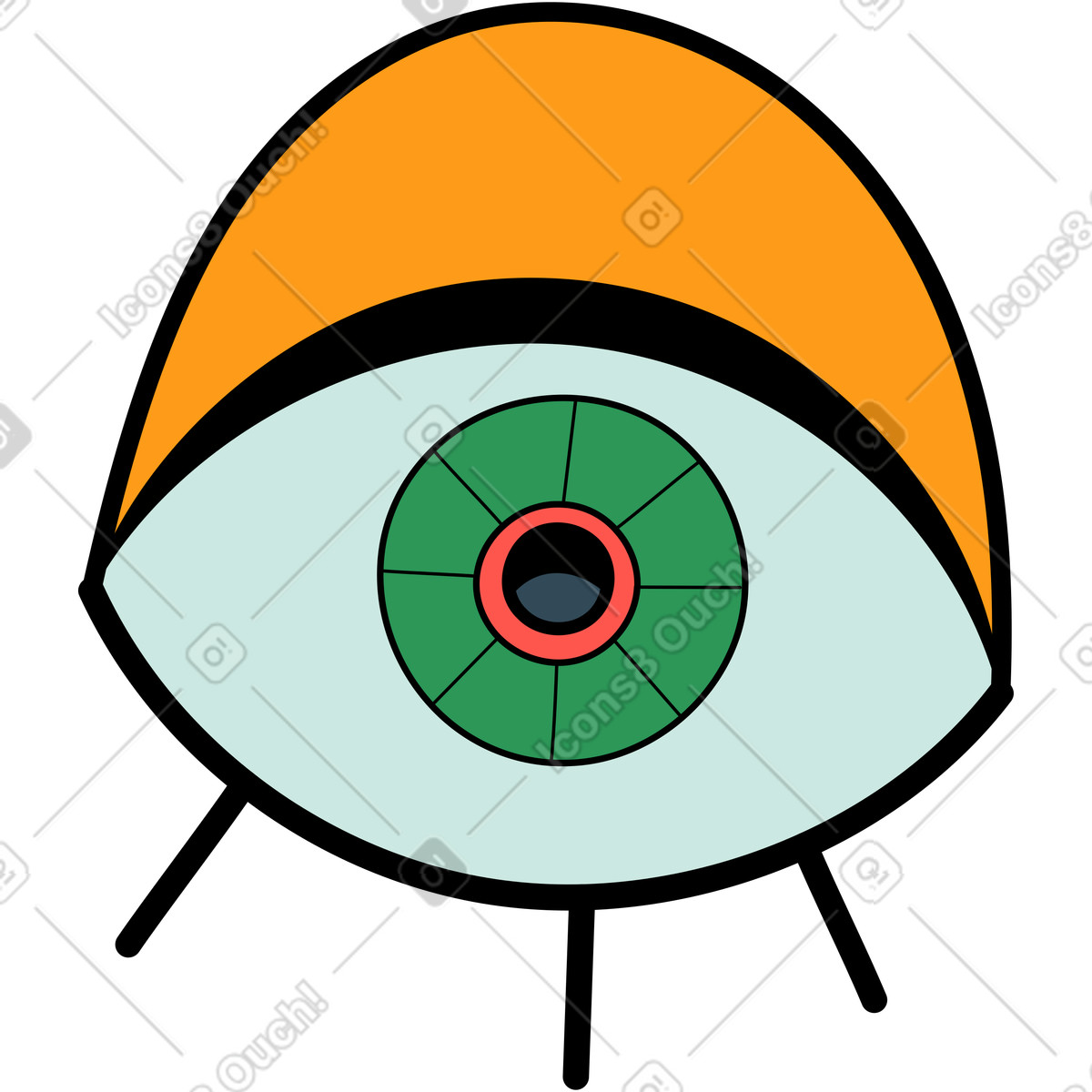 Illustration Œil dans le style Surr à télécharger aux formats PNG, SVG