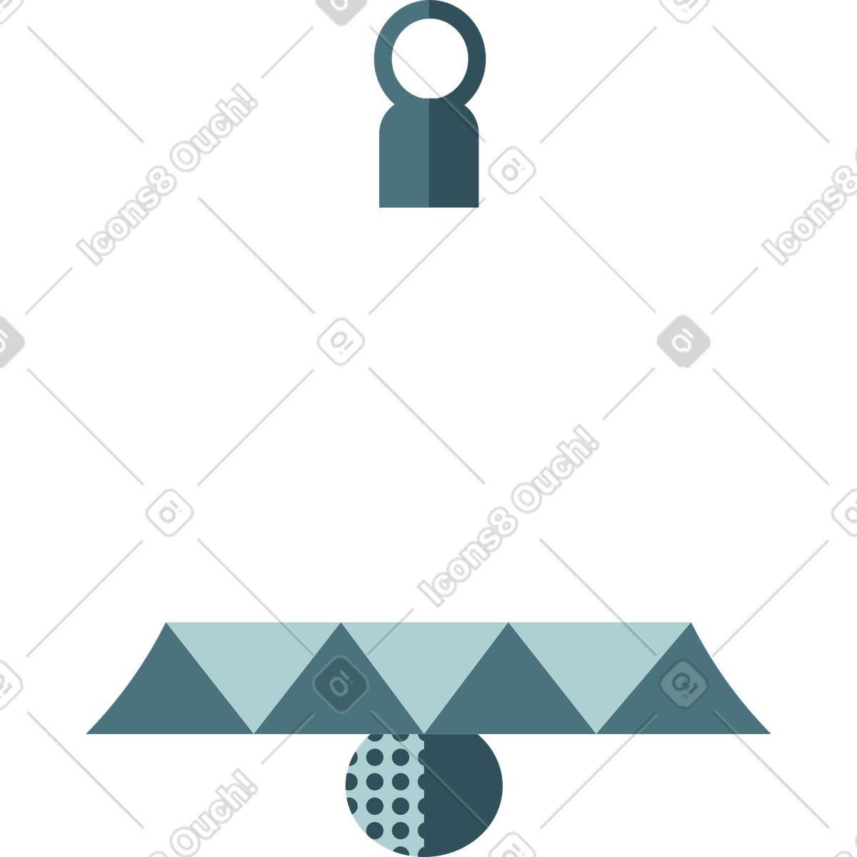 Bell illustration in Nordic style download in PNG, SVG