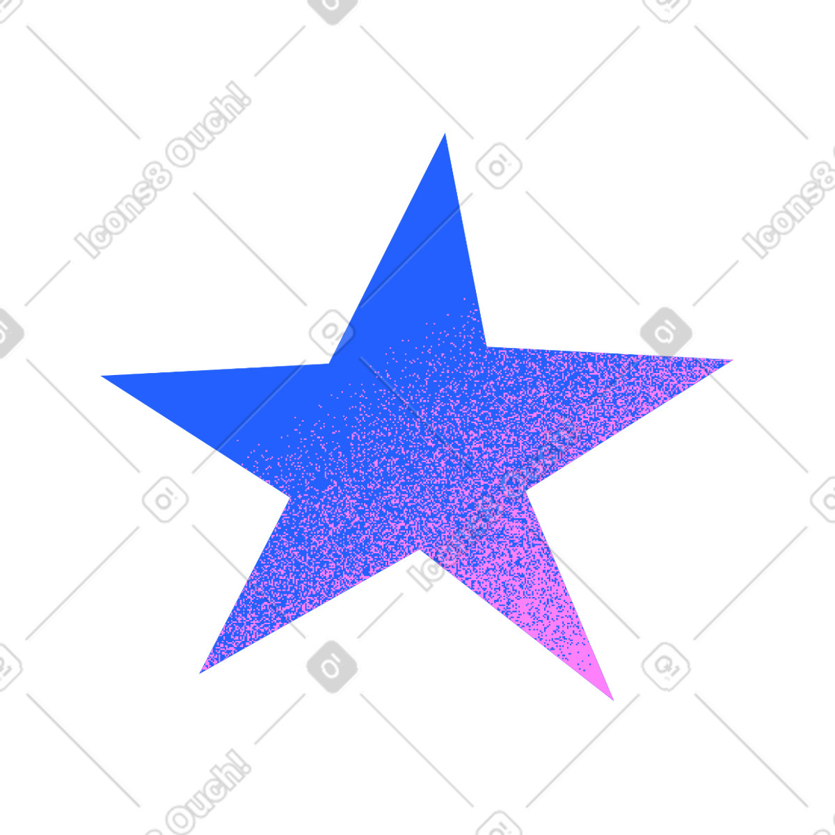 Stelle multicolori illustrazione in stile Typography scarica in PNG, SVG