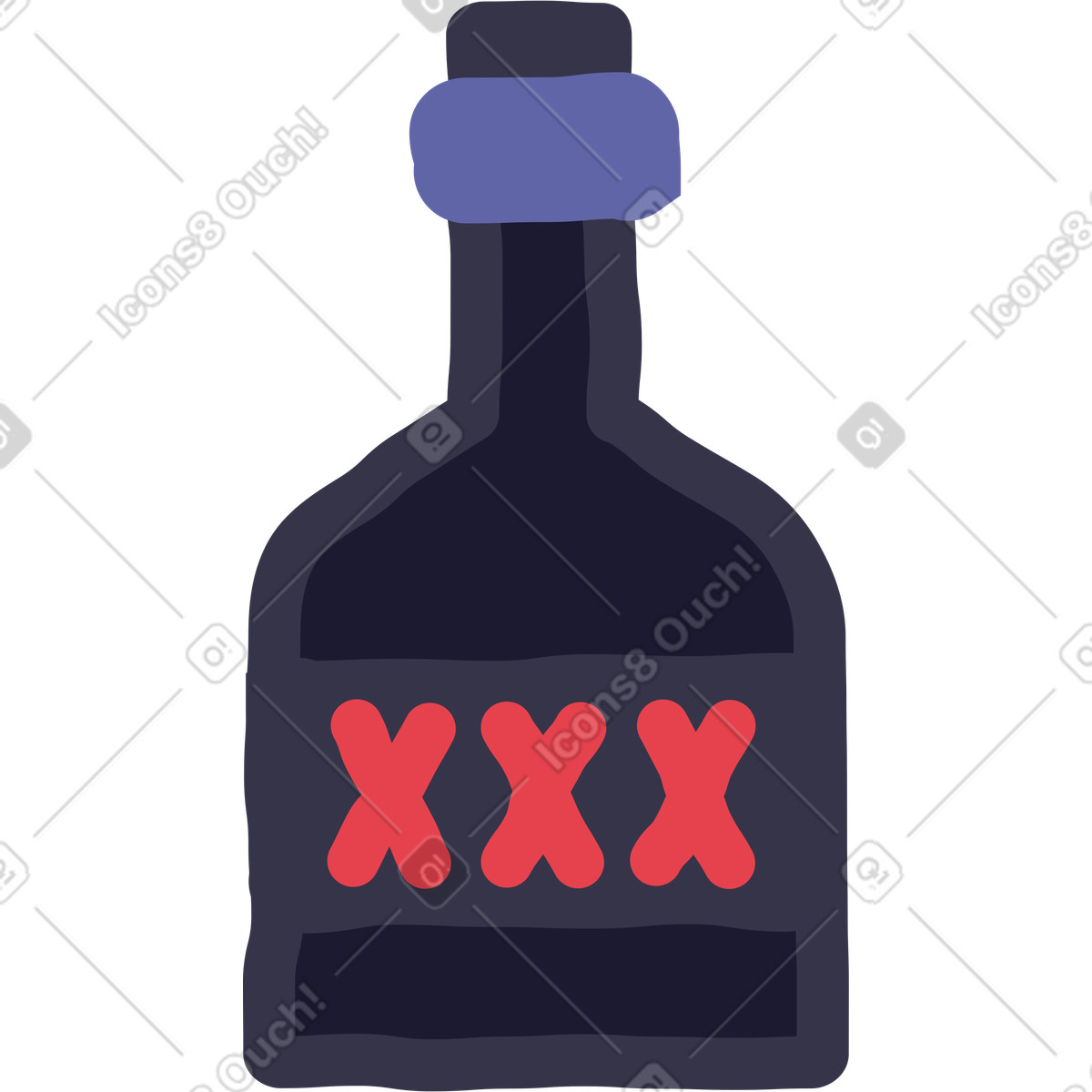 Potion bottle-Illustration im Stripy-Stil als Download in PNG, SVG