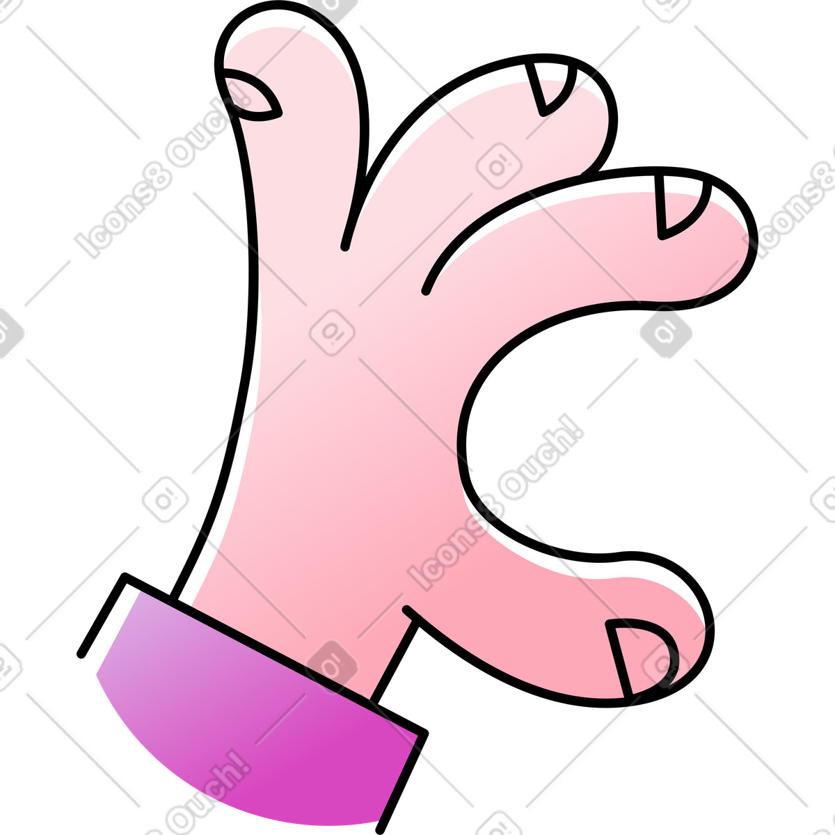 Mano che tiene qualcosa illustrazione in stile Pocus scarica in PNG, SVG