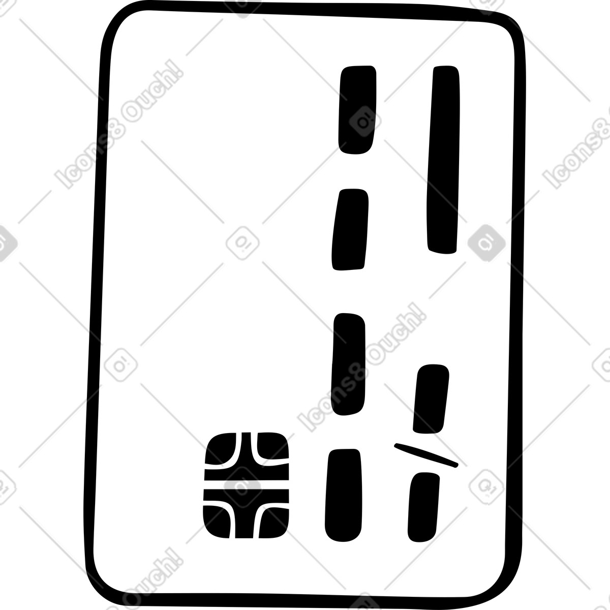 Credit card illustration in Journal style download in PNG, SVG