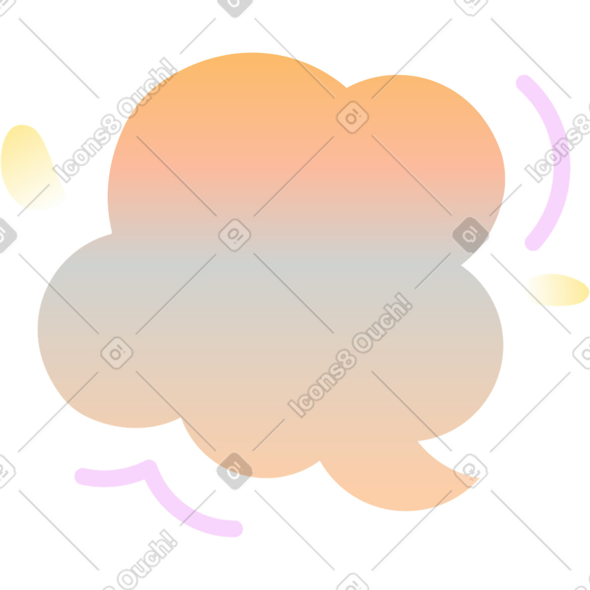 Illustration Gradient blop dans le style Marginalia à télécharger aux formats PNG, SVG