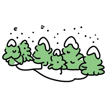 A hedged garden surrounded by white snow, with evergreen bushes outlined by a thick layer of snow. Snowflakes are gently resting on the leaves, glistening in the light. The ground is covered in a blanket of soft white snow, creating a seamless winter landscape. A few bare branches can be seen intertwined with the hedges, adding texture to the scene.