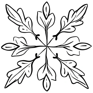 A repeating pattern of turmeric leaves arranged in a symmetrical design. The leaves are detailed with visible veins and a textured surface, positioned at various angles to create depth. The background is filled with shaded areas to emphasize the shape and intricate details of the leaves.