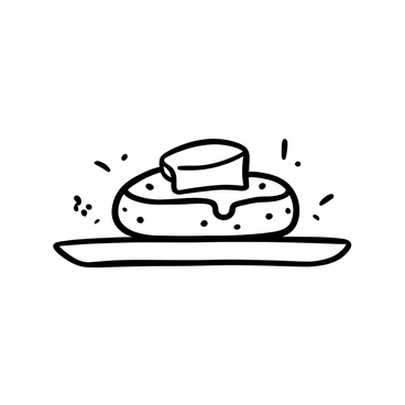 A toasted bagel placed on a simple plate, with visible texture and golden-brown surface. Butter is sitting on top, slowly melting and creating small pools of liquid that glisten. The background features a softly blurred kitchen countertop, allowing the focus to remain on the bagel and butter. There are small flecks of salt sprinkled on the bagel, adding detail to the image.