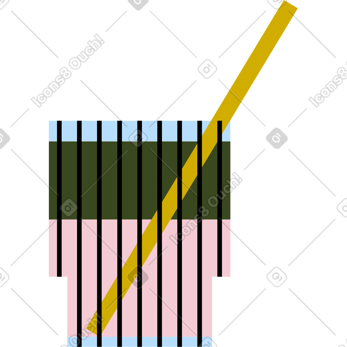 Ilustração de Copo com canudo em no estilo Vector para baixar em PNG, SVG