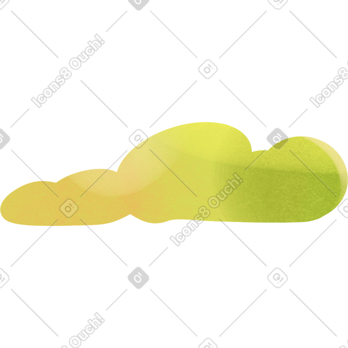 Green bush illustration in Shine style download in PNG, SVG