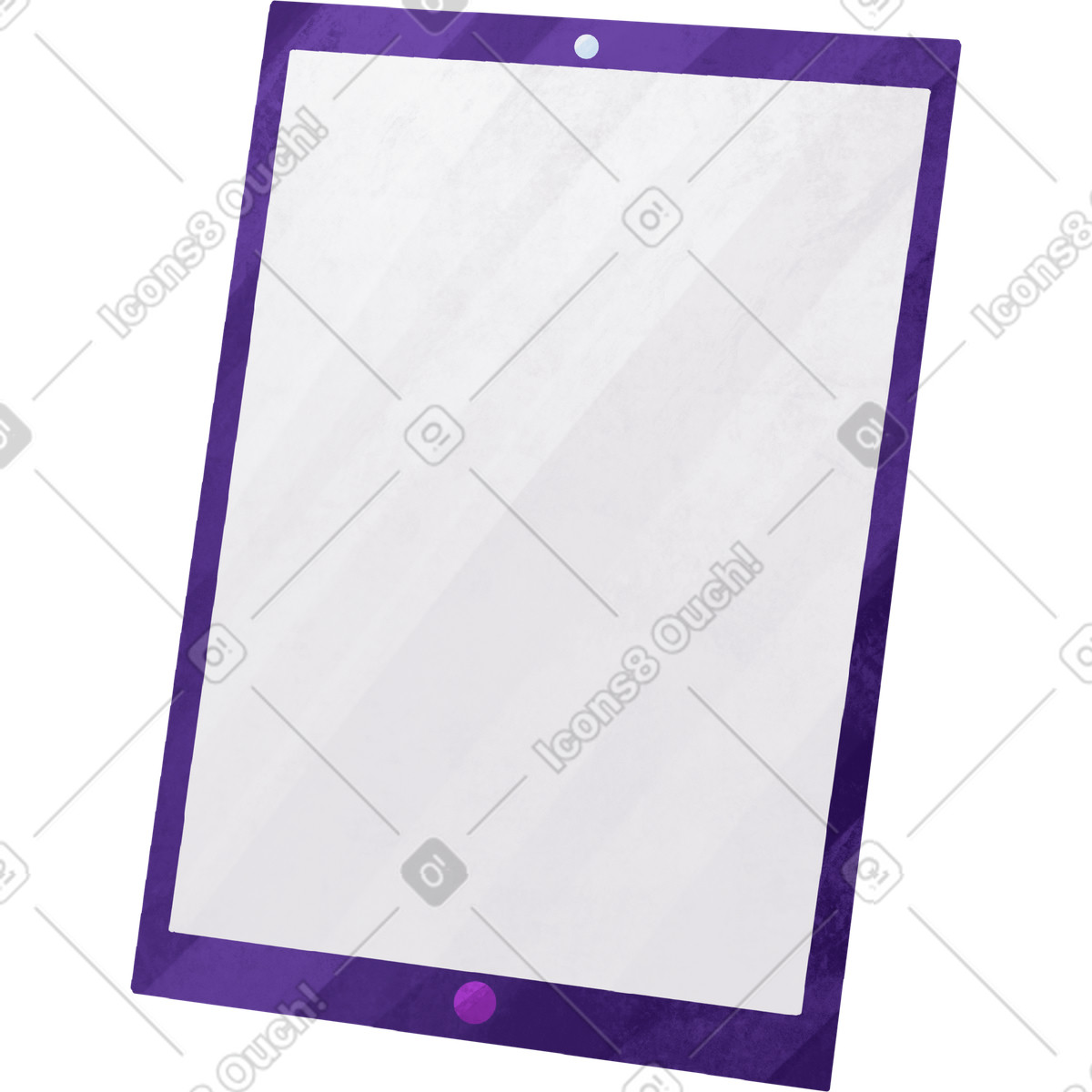 Ilustración Purple ipad en estilo Bonbon a descargar en PNG y SVG