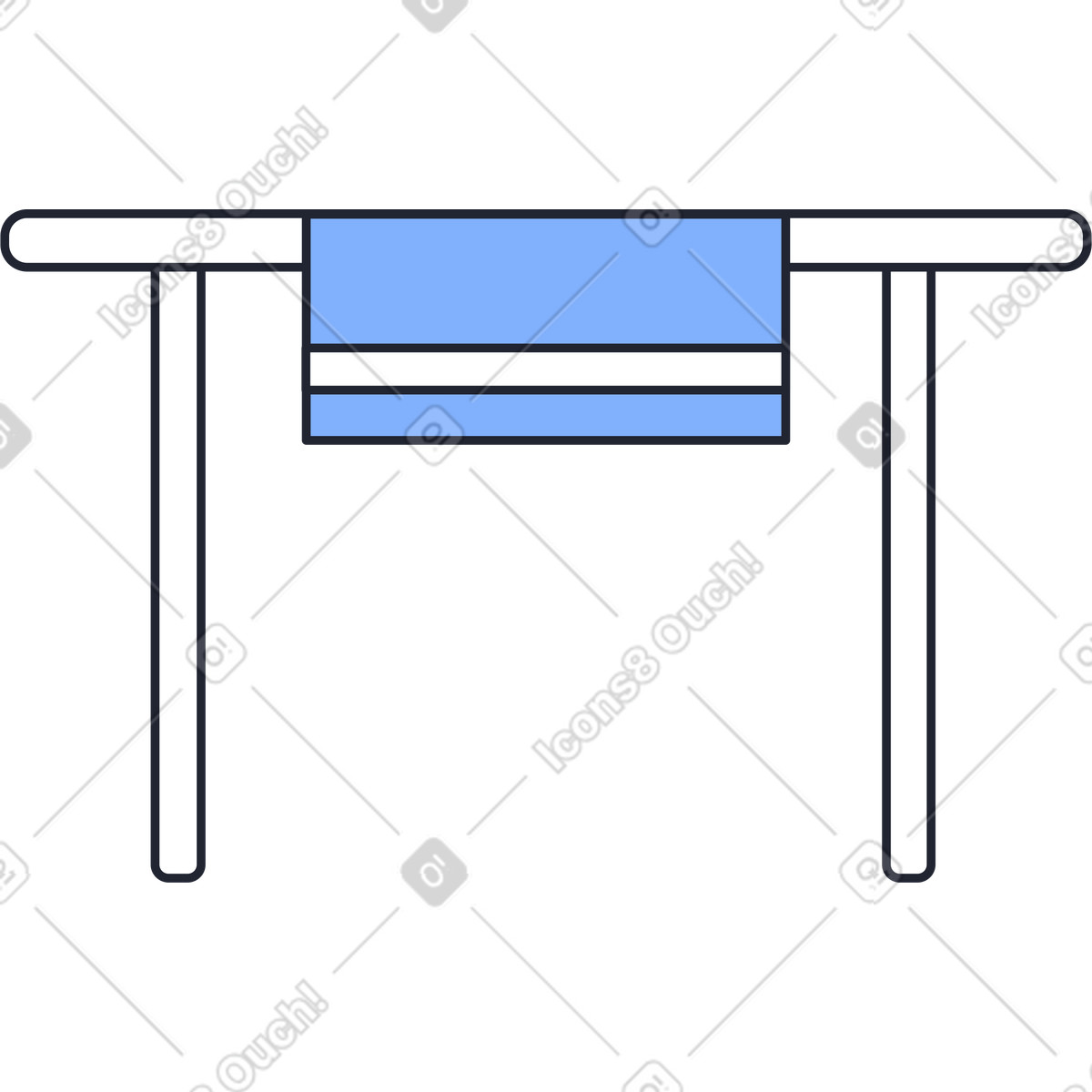 下载 Pablita 风格的 带桌布的桌子 插画，支持 PNG、SVG 格式