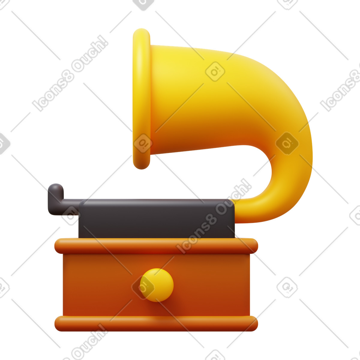 Ilustração de Phonograph em no estilo 3D Fluency para baixar em PNG, SVG
