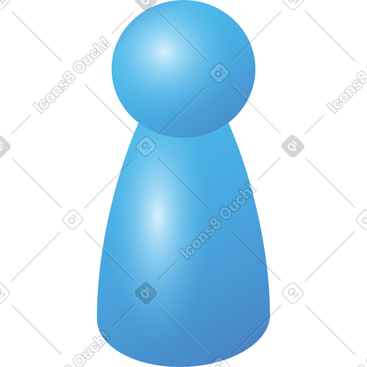 Player's piece, marker figure illustration in Quantum style download in PNG, SVG