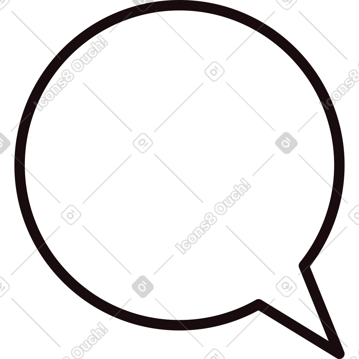 Message icon illustration in Delight style download in PNG, SVG