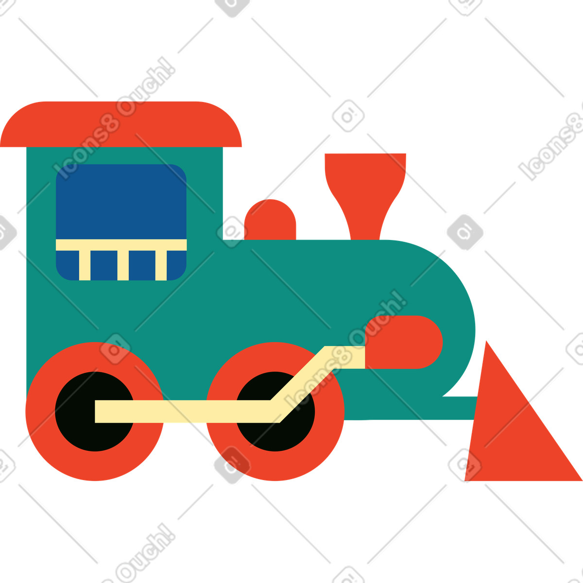 Locomotive illustration in Polar style download in PNG, SVG