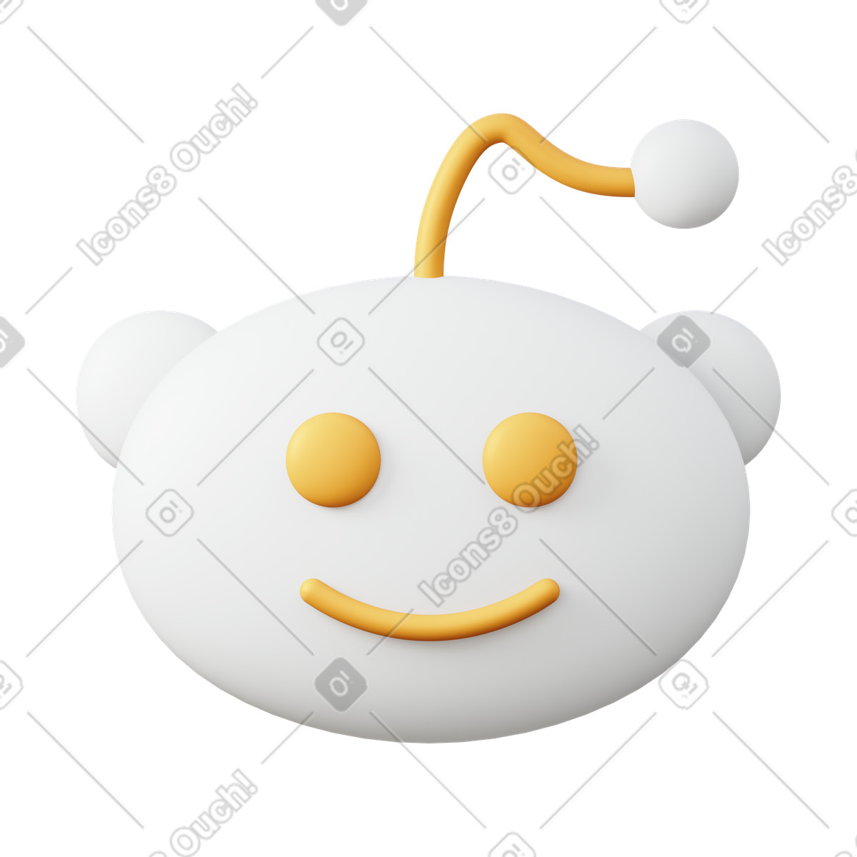 Иллюстрация Reddit в стиле 3D Sugary — скачать в форматах PNG, SVG