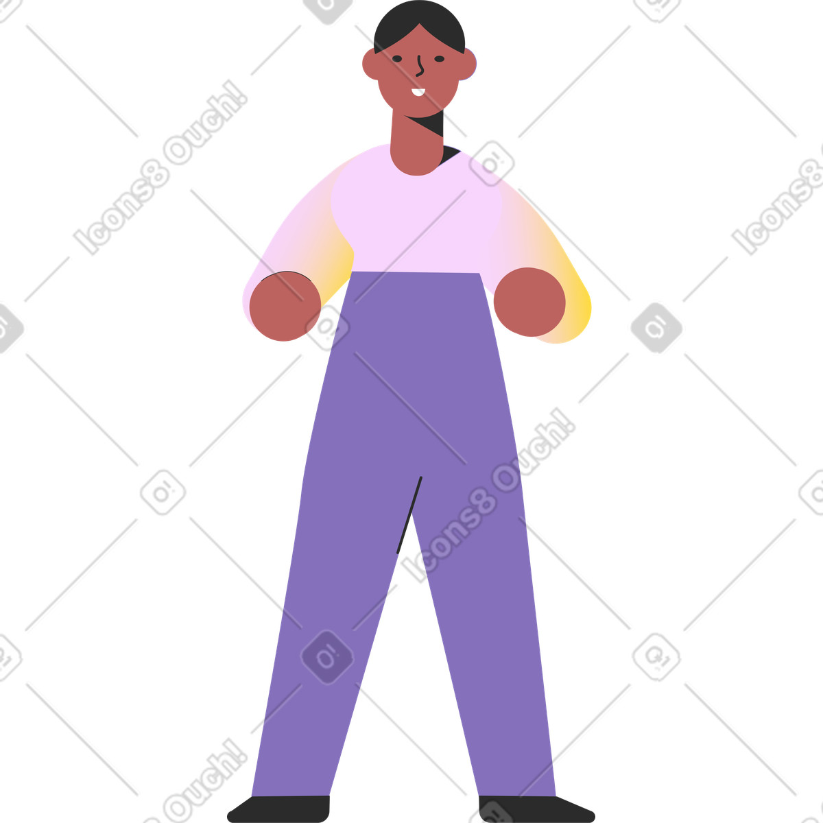 下载 Marginalia 风格的 男人站 插画，支持 PNG、SVG 格式