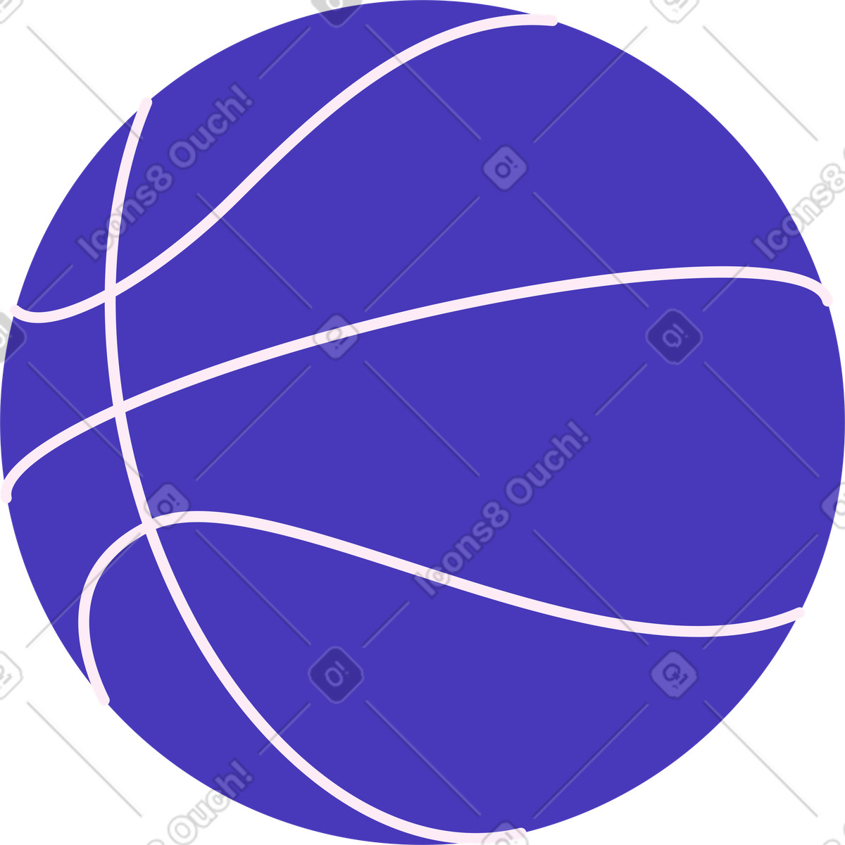 Illustration Basket-ball dans le style Blueberry à télécharger aux formats PNG, SVG