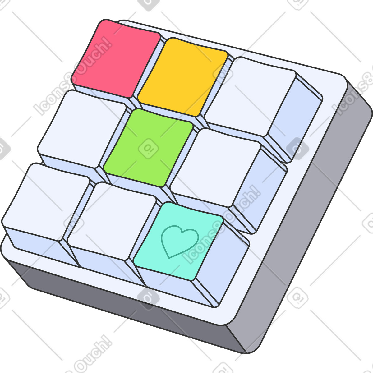 Kit スタイルの 小さなキーボード のイラストをPNG、SVG形式でダウンロード