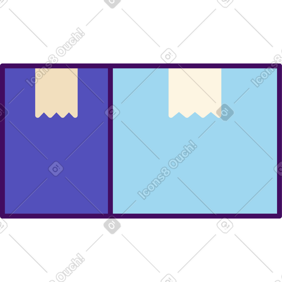 Simplistic スタイルの Cardboard box のイラストをPNG、SVG形式でダウンロード