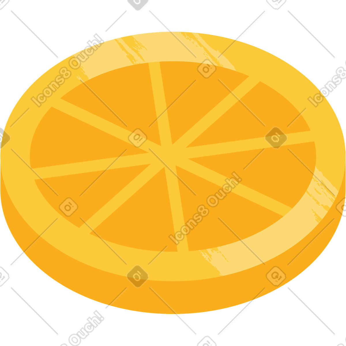 下载 Juicy 风格的 圆橙片 插画，支持 PNG、SVG 格式