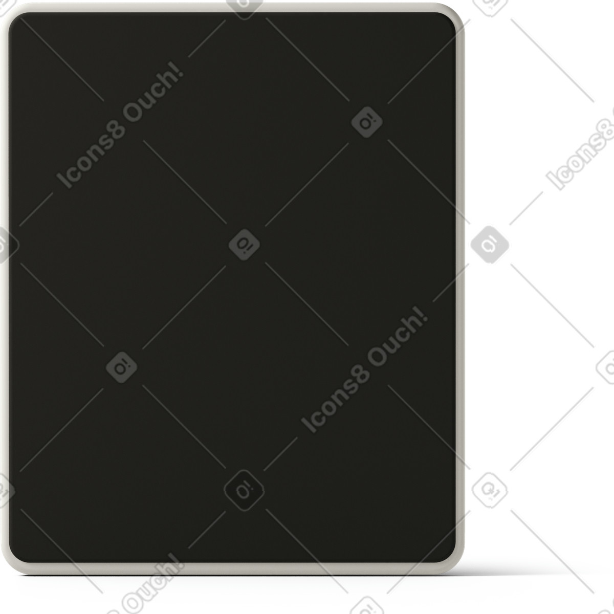 下载 3D Casual life 风格的 Close up of white tablet 插画，支持 PNG、SVG 格式