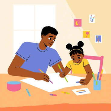 Happy fathers black man