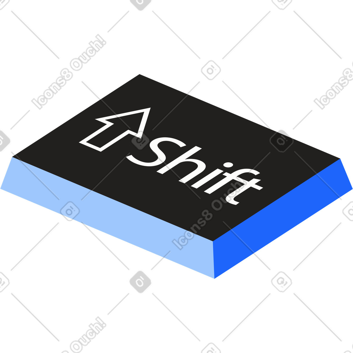 Иллюстрация Клавиша shift на клавиатуре в стиле Editorial — скачать в форматах PNG, SVG