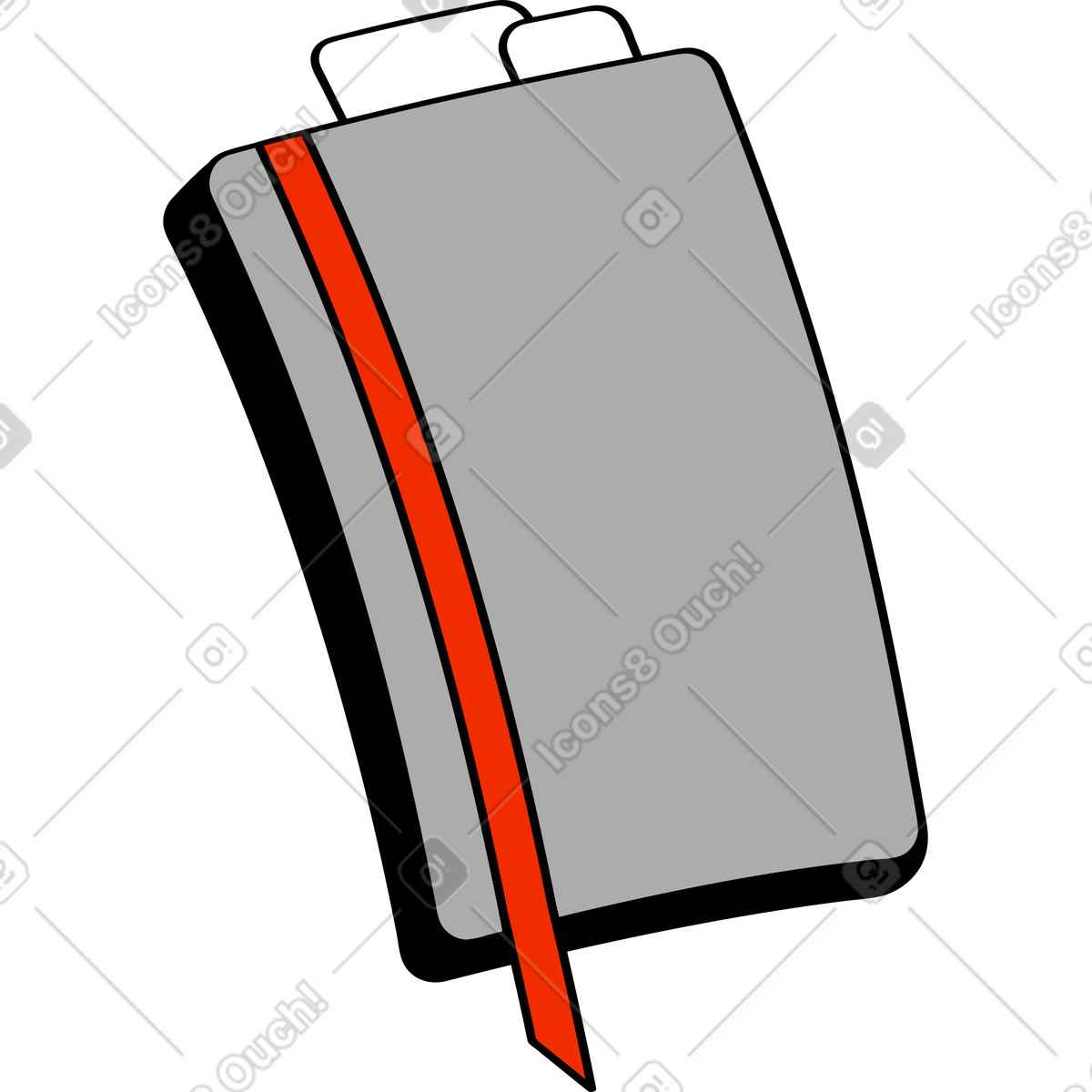 Taccuino illustrazione in stile Looney scarica in PNG, SVG