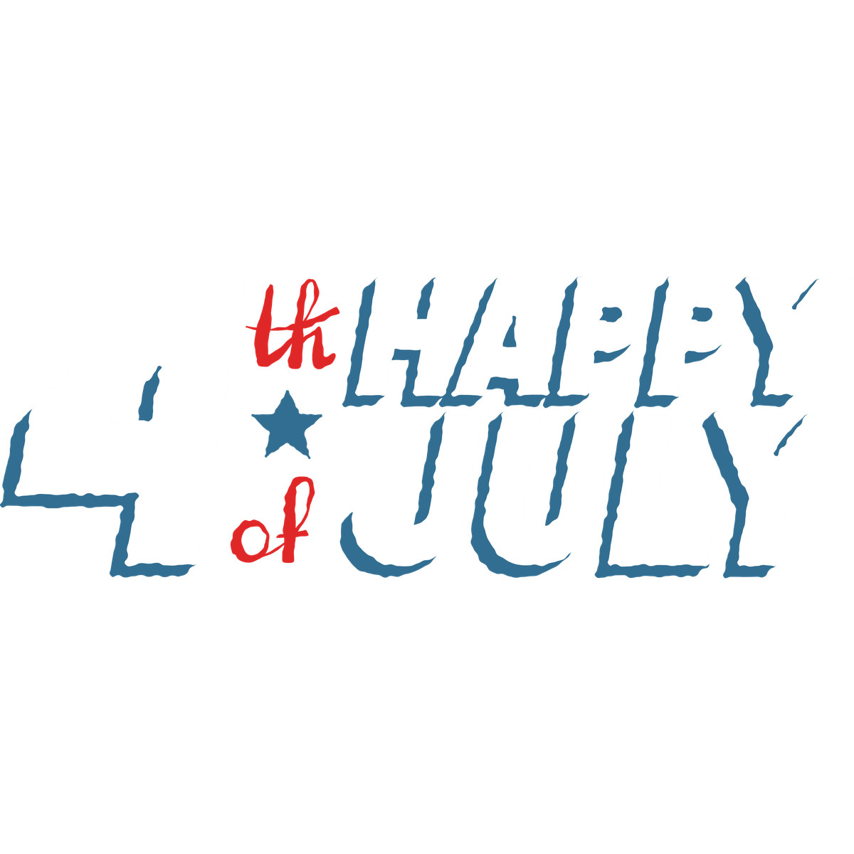 Cherry 스타일의 Fourth of july lettering 일러스트레이션 PNG, SVG 다운로드