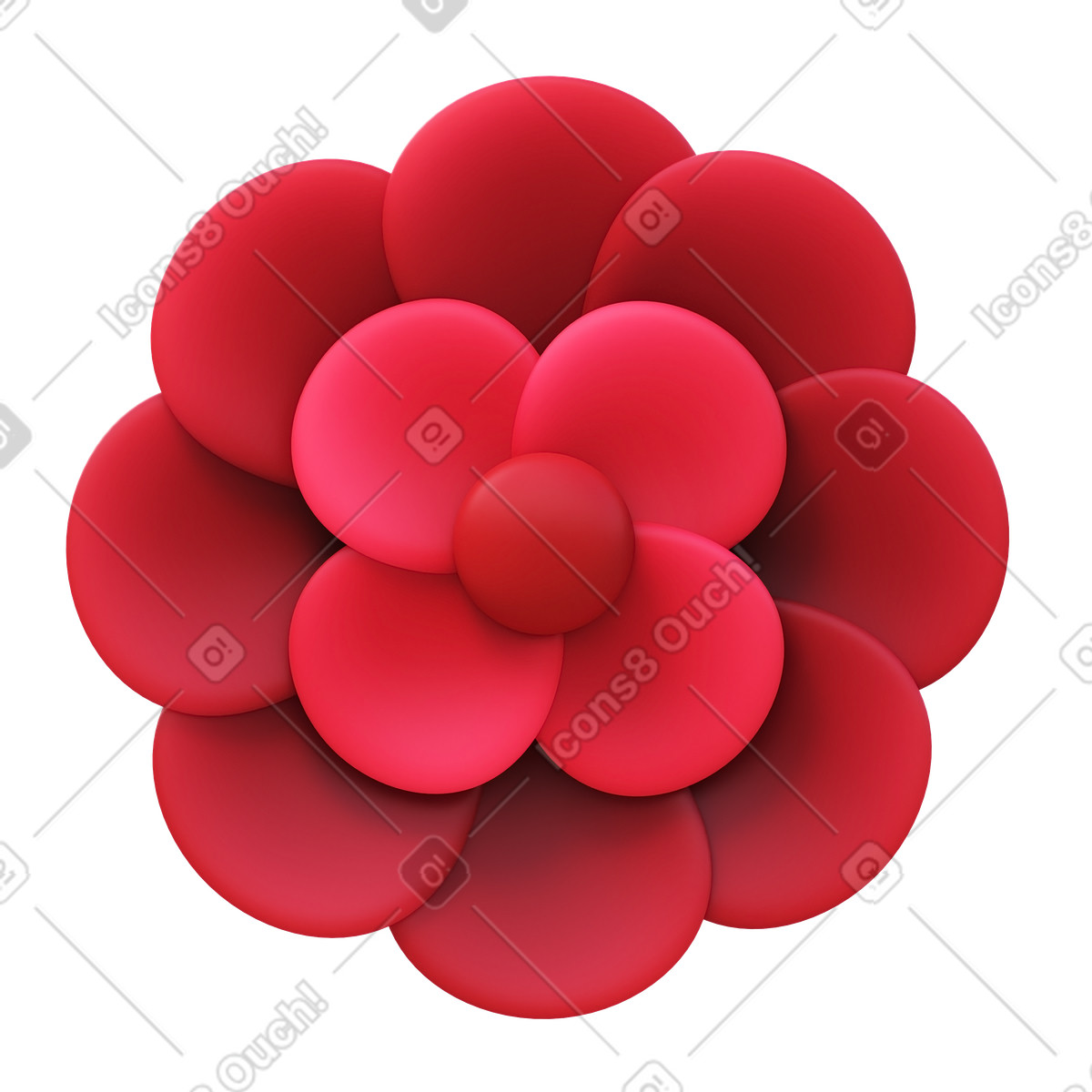 Camellia-Illustration im 3D Fluency-Stil als Download in PNG, SVG