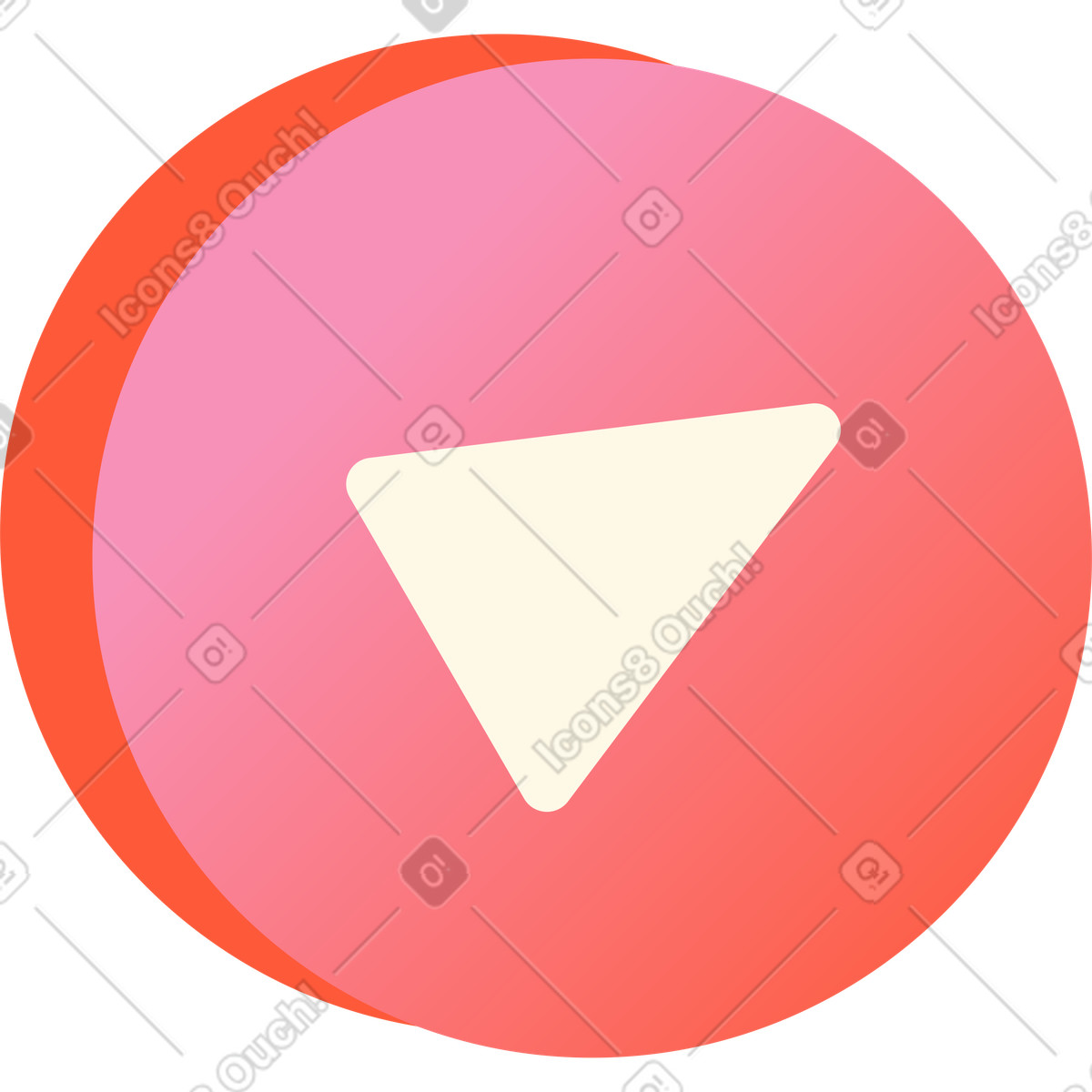 Play icon illustration in Beam style download in PNG, SVG